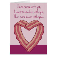 Funny Bacon Card Poem for Valentine's Day