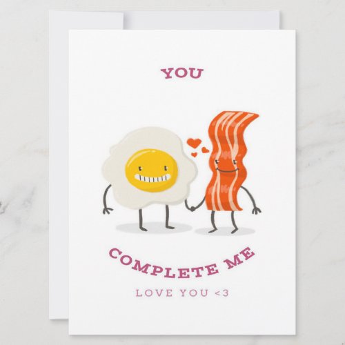 Funny Bacon Egg Complete  Best Gift For Student  