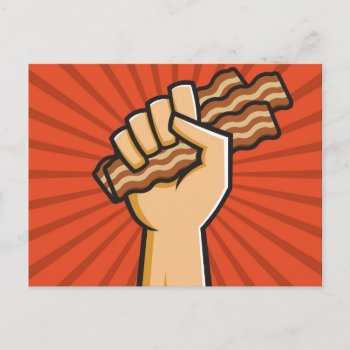 Funny Bacon Lover Design Postcard by Hodge_Retailers at Zazzle