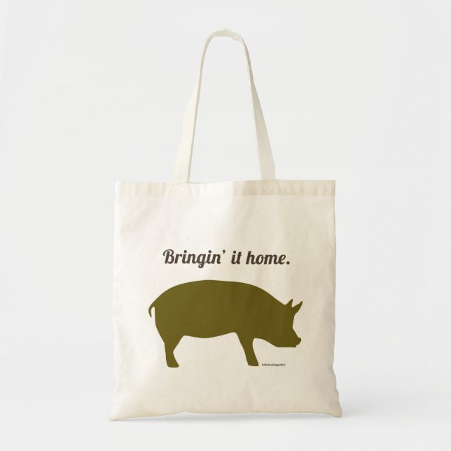 Funny bacon market bag (Front)