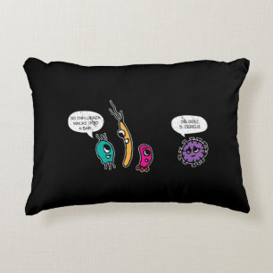 Funny Bacteria Pun Biology Science Biologist Accent Pillow