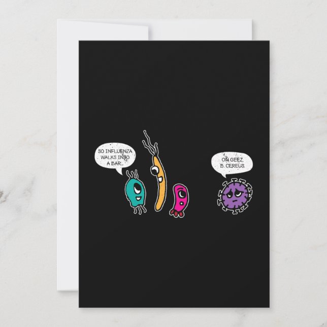 Funny Bacteria Pun Biology Science Biologist Holiday Card (Front)