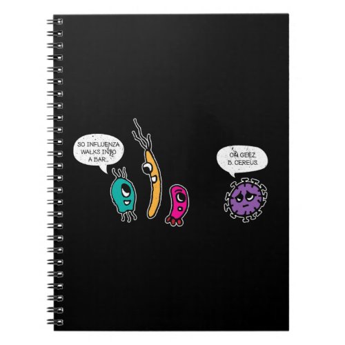 Funny Bacteria Pun Biology Science Biologist Notebook