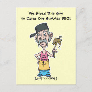funny bad camp cook summer BBQ party Invitation