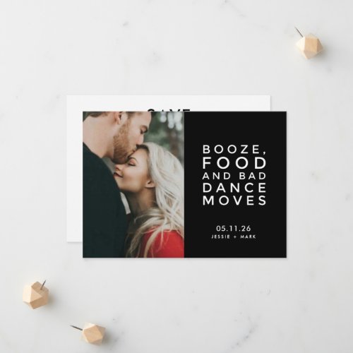 Funny Bad Dance Moves Photo Wedding Save the Date Announcement