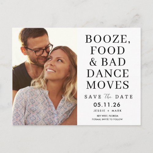 Funny Bad Dance Moves Wedding Save the Date Announcement Postcard