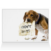 Funny Bad Dog Puppy I Didn't Do It Card (Inside Horizontal (Top))