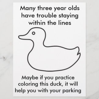 funny bad driver flyer attention dumb parking job