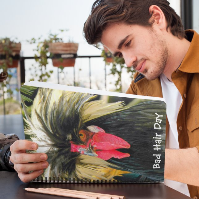 Funny Bad Hair Day Chicken Meme Planner (In Situ)