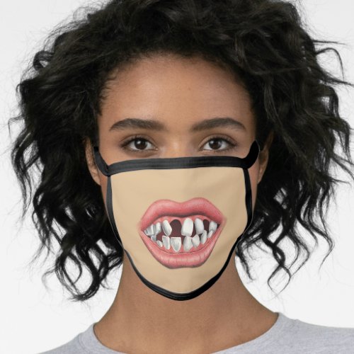 Funny Bad Hillbilly Teeth Face Mask