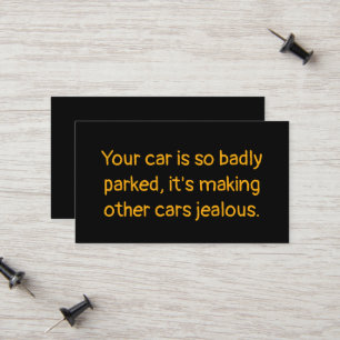 Funny Bad Parking Calling Card