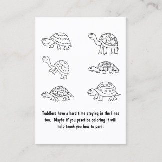 Funny Bad Parking Note Business Card