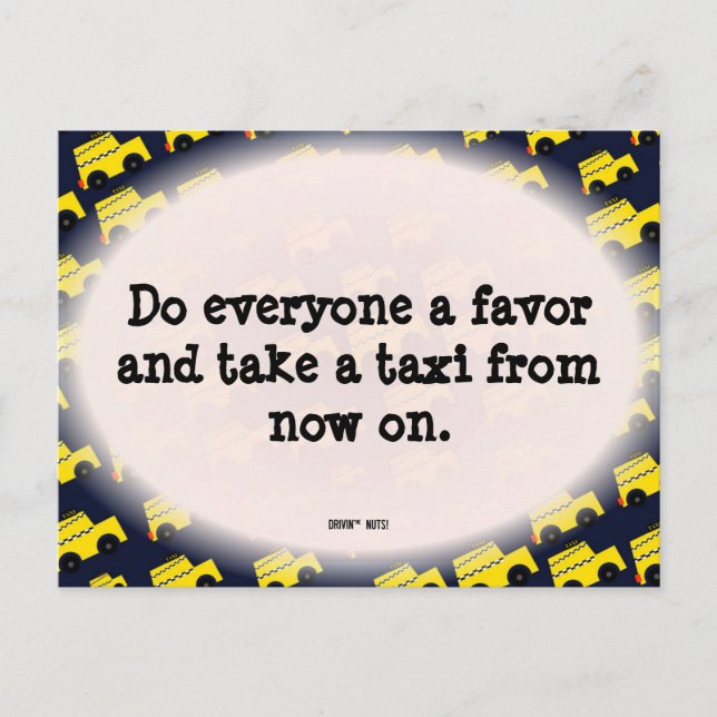 Funny Bad Parking Note Postcard (Front)