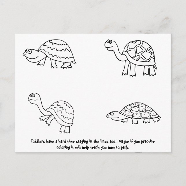 Funny Bad Parking Note Postcard (Front)