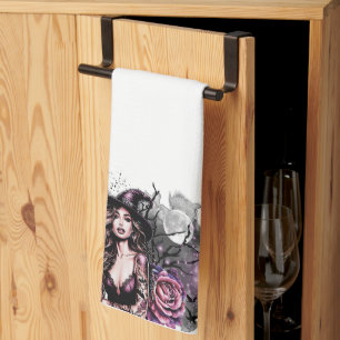 Funny Bad Witch Energy Kitchen Towel