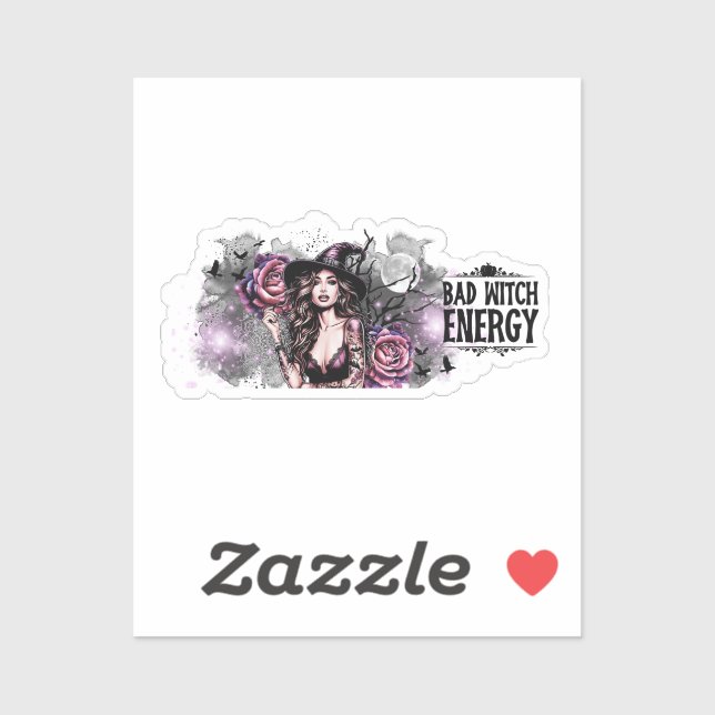 Funny Bad Witch Energy Sticker (Sheet)