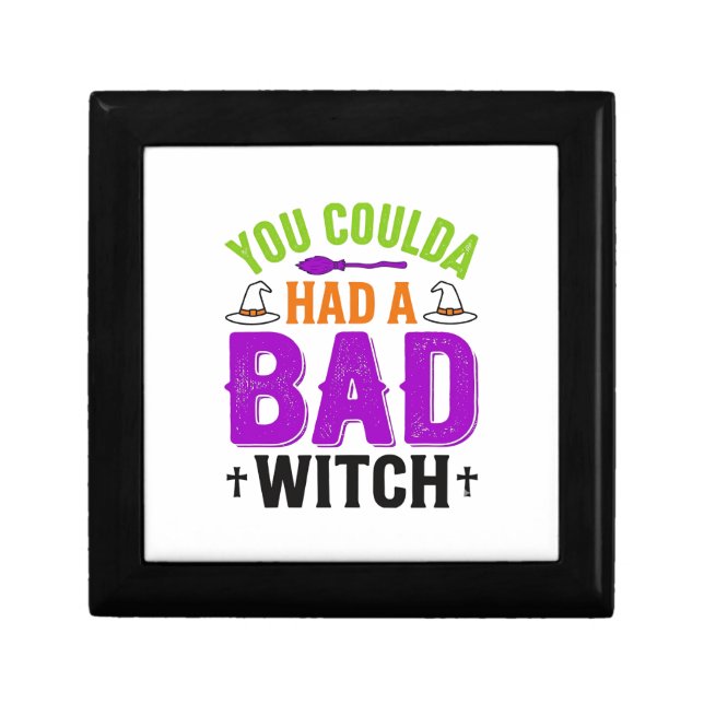 Funny Bad Witch Halloween Quote Vector Design_1 Gift Box (Front)