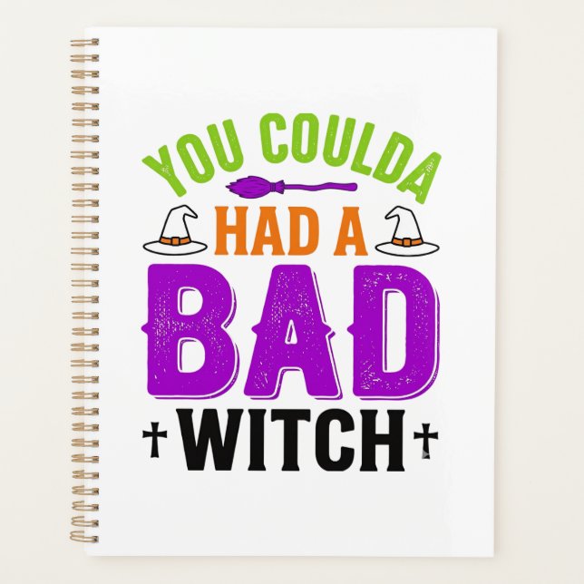 Funny Bad Witch Halloween Quote Vector Design_1 Planner (Front)
