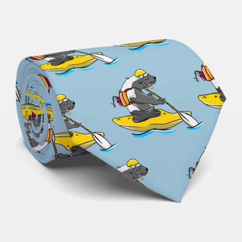 Funny Badger in a boat Neck Tie