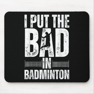 Funny Badminton Art For Men Women Shuttle Sport Pl Mouse Pad