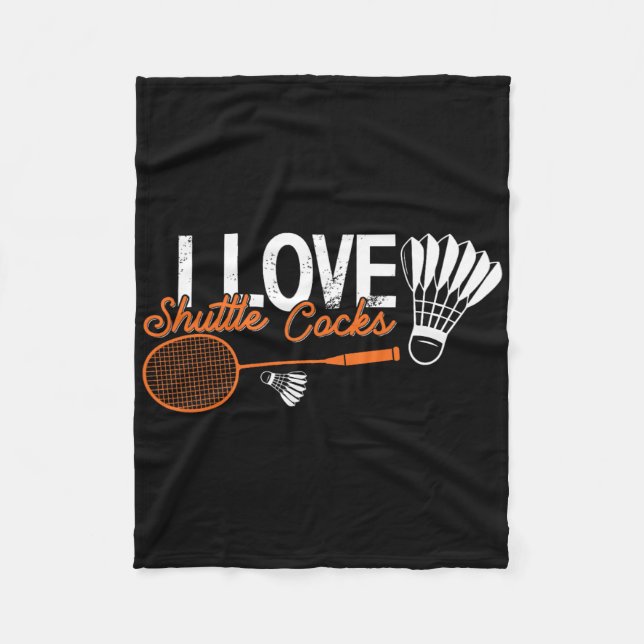 Funny Badminton Humor Smash Shuttle Birdie Sport 2 Fleece Blanket (Front)