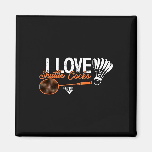 Funny Badminton Humor Smash Shuttle Birdie Sport 2 Magnet (Front)