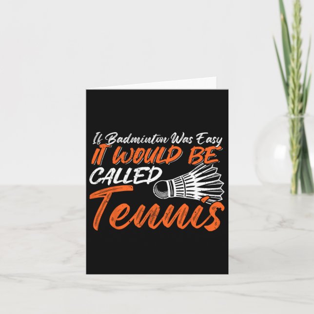 Funny Badminton Humor Smash Shuttle Birdie Sport 5 Card (Front)