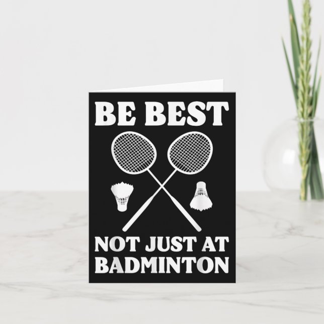 Funny Badminton Player Badminton Commentator  Card (Front)