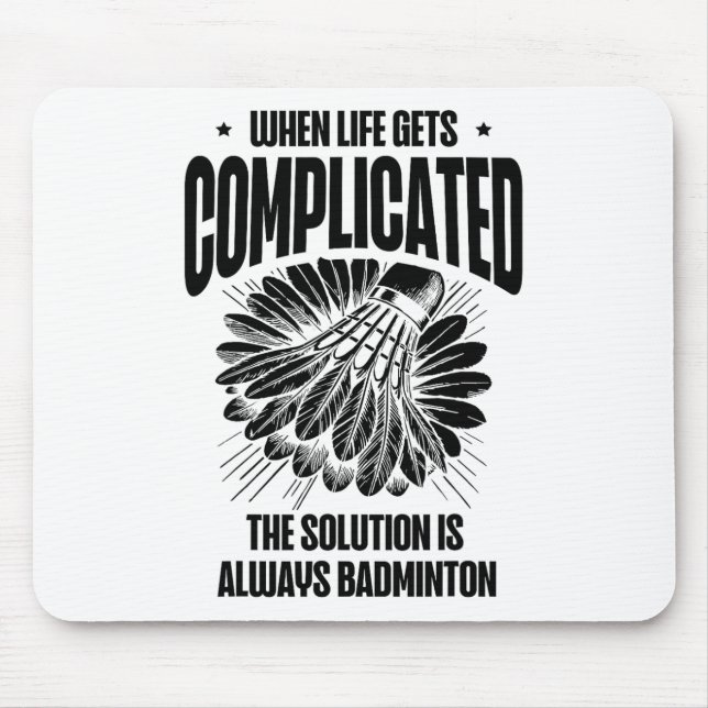 Funny Badminton Player Love Shuttle Design 15  Mouse Pad (Front)