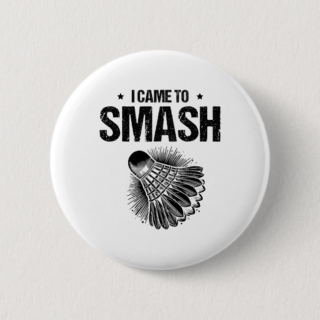 Funny Badminton Player Love Shuttle Design 24  Button (Front)