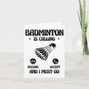 Funny Badminton Player Love Shuttle Design 2  Card