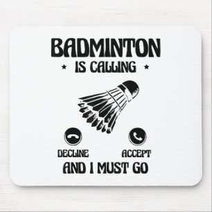Funny Badminton Player Love Shuttle Design 2 Mouse Pad