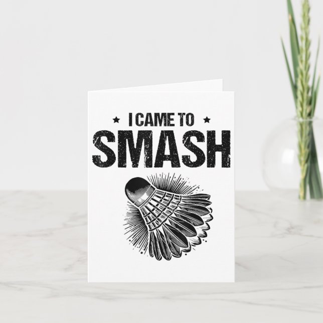 Funny Badminton Player Love Shuttle Design 5  Card (Front)