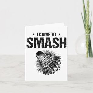 Funny Badminton Player Love Shuttle Design 5 Card