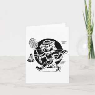 Funny Badminton Player Love Shuttle Design 6 Card