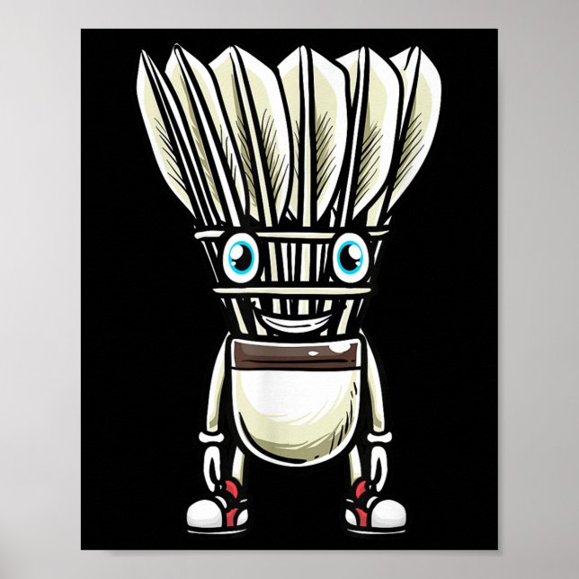 Funny Badminton Shuttle Player Design Men Women _7 Poster (Front)