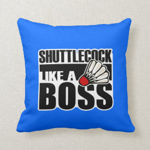 Funny Badminton Shuttlecock Throw Pillow
