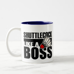 Funny Badminton Shuttlecock Two-Tone Coffee Mug