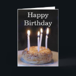 Funny Bagel Birthday Card<br><div class="desc">Photo of an everything bagel with lighted birthday candles.</div>