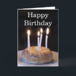 Funny Bagel Birthday Card<br><div class="desc">Photo of an everything bagel with lighted birthday candles.</div>