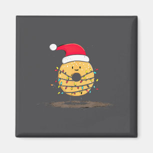 Funny Bagel Christmas Graphics Lights Lover  Magnet