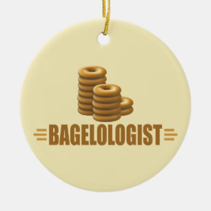Funny Bagels Ceramic Ornament