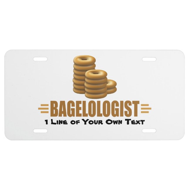 Funny Bagels License Plate (Front)