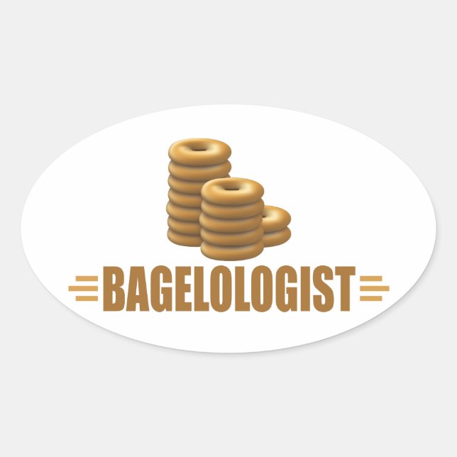 Funny Bagels Oval Sticker (Front)