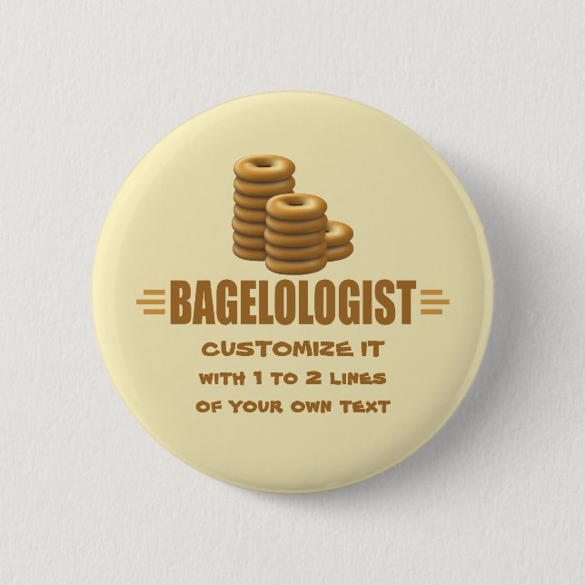 Funny Bagels Pinback Button (Front)