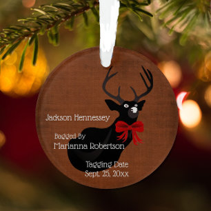 Funny Bagged Buck Fiance Ornament