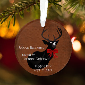 Funny Bagged Buck Newlywed Ornament by DakotaInspired at Zazzle