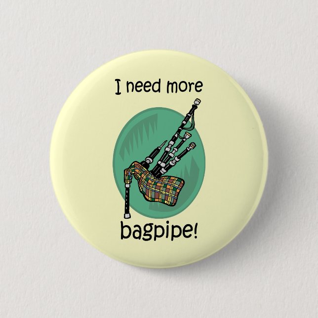 Funny bagpipe button (Front)