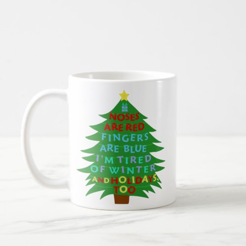 Funny Bah Humbug Christmas Poem Coffee Mug