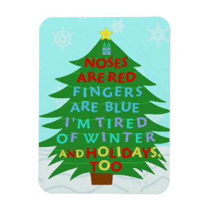 Funny Bah Humbug Christmas Poem Magnet